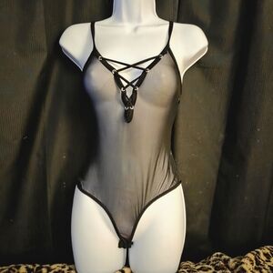 Black Sheer Bodysuit